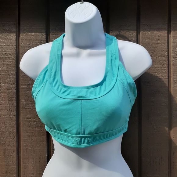 Athleta Racerback Swim Bra Bikini Top Aqua Medium - Picture 9 of 9